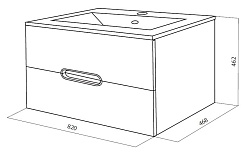 Am.Pm Тумба с раковиной Spirit 80 белый глянец – фотография-5